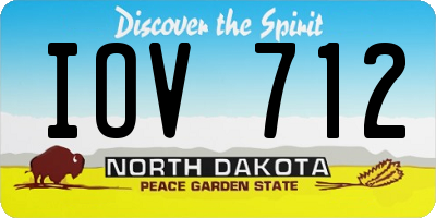 ND license plate IOV712