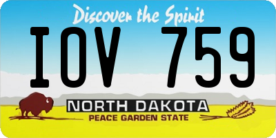 ND license plate IOV759
