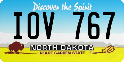 ND license plate IOV767