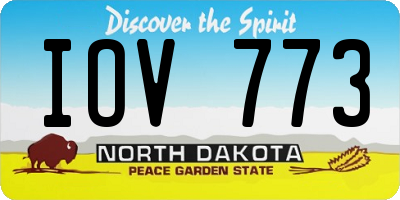 ND license plate IOV773