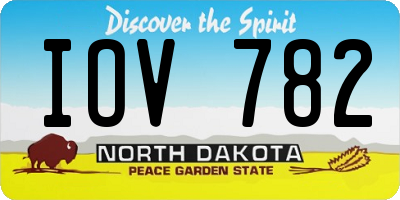 ND license plate IOV782