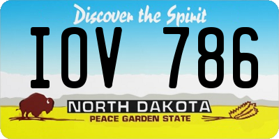 ND license plate IOV786