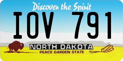 ND license plate IOV791