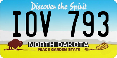ND license plate IOV793