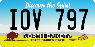 ND license plate IOV797