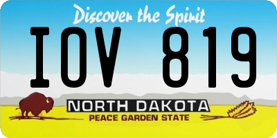 ND license plate IOV819