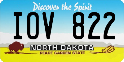 ND license plate IOV822