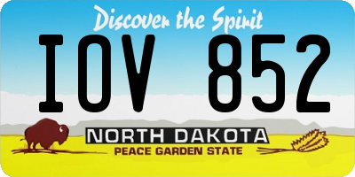 ND license plate IOV852