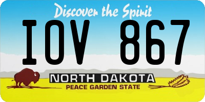 ND license plate IOV867