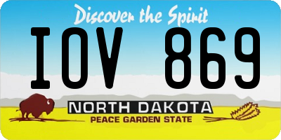 ND license plate IOV869