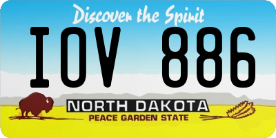 ND license plate IOV886