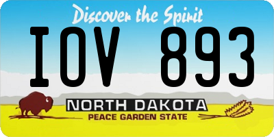 ND license plate IOV893