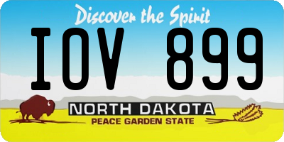 ND license plate IOV899