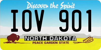 ND license plate IOV901