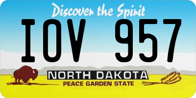 ND license plate IOV957