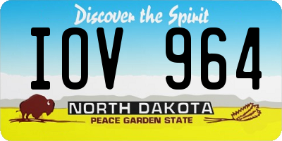 ND license plate IOV964