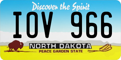 ND license plate IOV966
