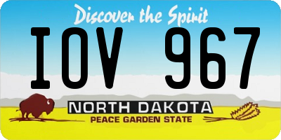 ND license plate IOV967