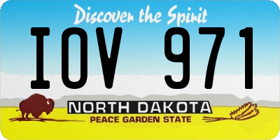 ND license plate IOV971