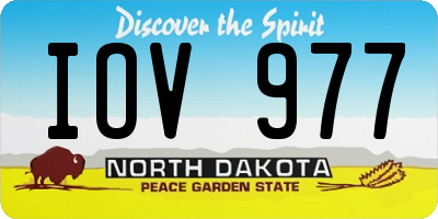 ND license plate IOV977
