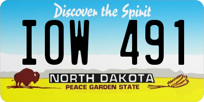 ND license plate IOW491