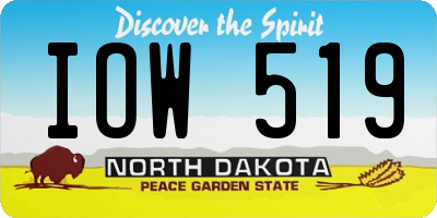 ND license plate IOW519