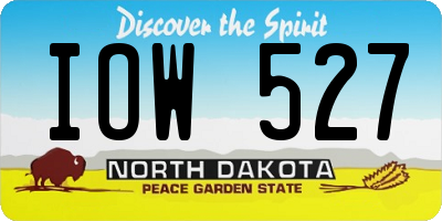ND license plate IOW527