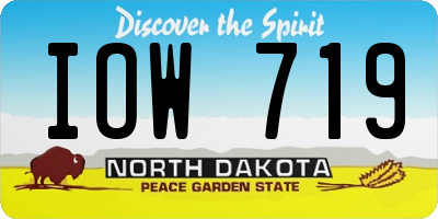 ND license plate IOW719