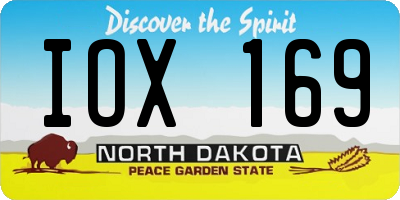 ND license plate IOX169