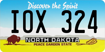 ND license plate IOX324