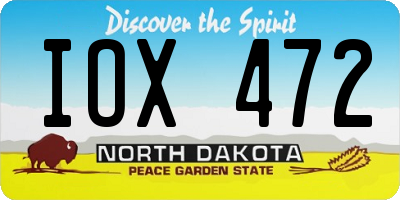 ND license plate IOX472