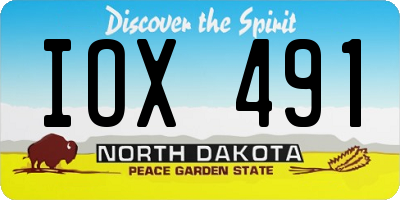 ND license plate IOX491