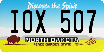 ND license plate IOX507