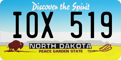 ND license plate IOX519