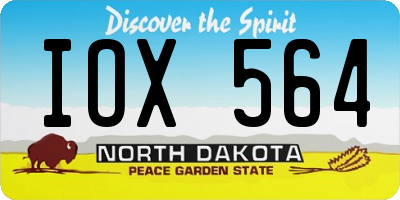 ND license plate IOX564