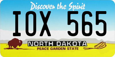 ND license plate IOX565