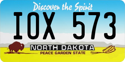ND license plate IOX573