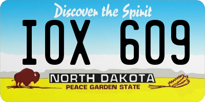 ND license plate IOX609