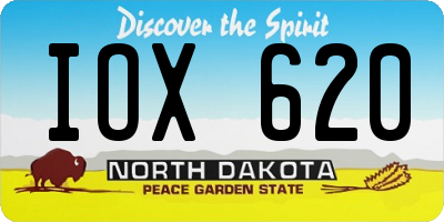 ND license plate IOX620