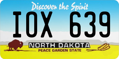 ND license plate IOX639