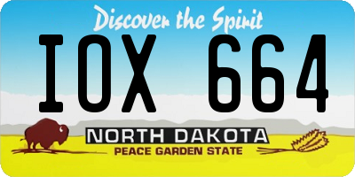 ND license plate IOX664