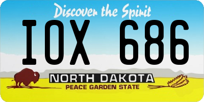 ND license plate IOX686
