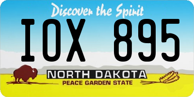 ND license plate IOX895