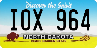 ND license plate IOX964