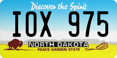 ND license plate IOX975