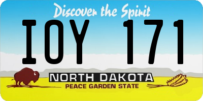 ND license plate IOY171