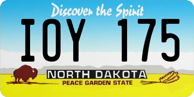 ND license plate IOY175