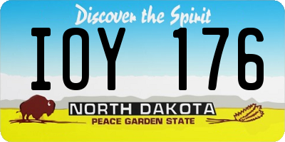 ND license plate IOY176