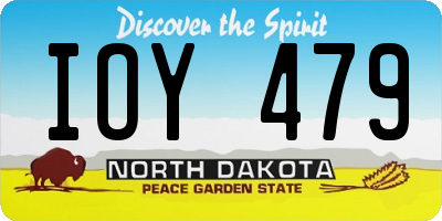 ND license plate IOY479