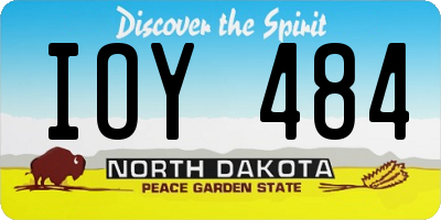 ND license plate IOY484